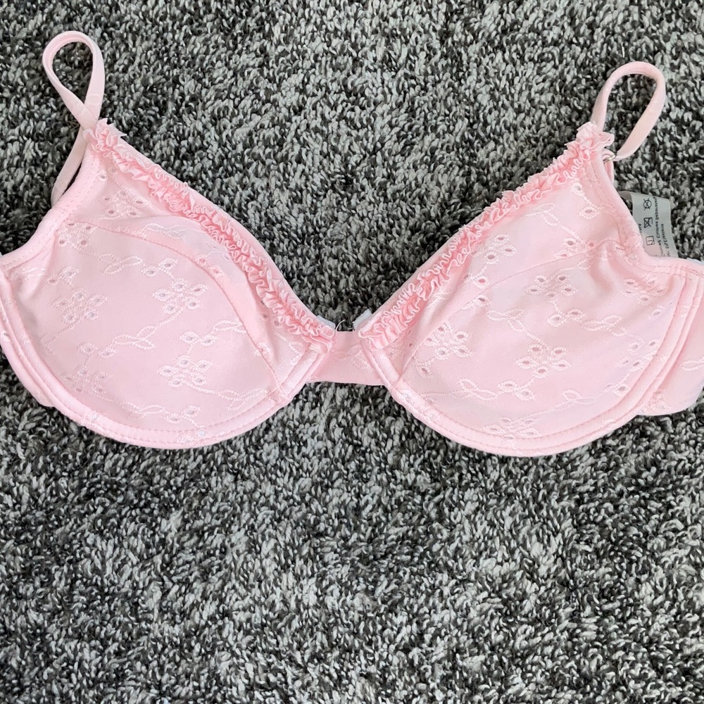 Pink Eyelet Bikini Set - Picture 3 of 4